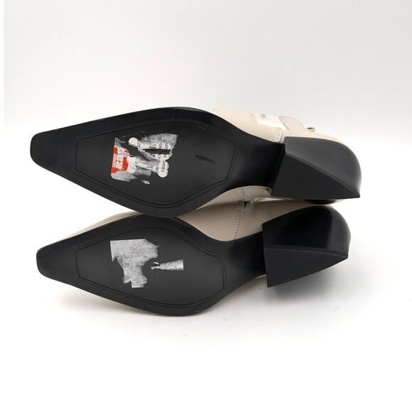 Franco Sarto A-Anina Western Ankle Boots Women's Ivory Leather Size 6.5M EU36.5 - Picture 8 of 14